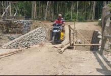 Jembatan Putus Akibat Banjir, Akses Warga Desa Tosale Terhambat