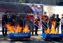 Bea Cukai Pantoloan Musnahkan Barang Ilegal Senilai Rp853 Juta