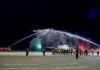 Water Salute Buka Gerbang Langit Internasional Palu