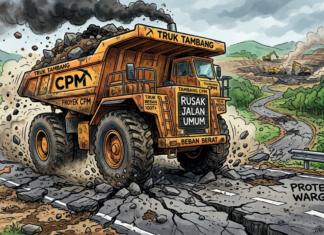 Truk Tambang CPM Rusak Jalan